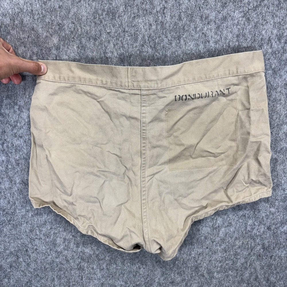 Vintage‎ US Military Swimmers Trunks Cotton Tan Stamped 32x2 Navy Army USMC - Picture 8 of 10
